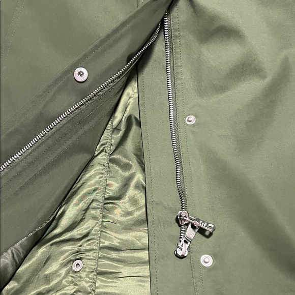 Avec Les Filles Dark Green Hooded Trench Coat - Picture 6 of 7